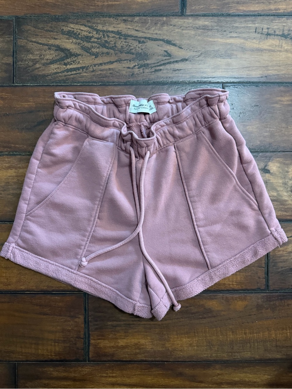 Abercrombie & Fitch Dusty Rose Drawstring Shorts With Pockets
